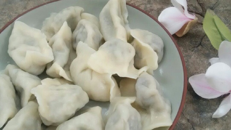 早餐+豆角鸡蛋馅饺子