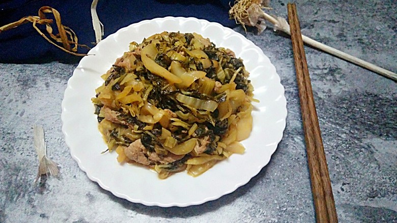 酸菜肉丝,成品,非常下饭哦