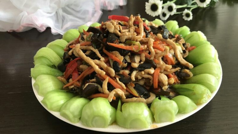 鱼香肉丝,成品图