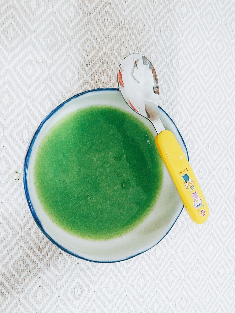 辅食：小白菜米糊