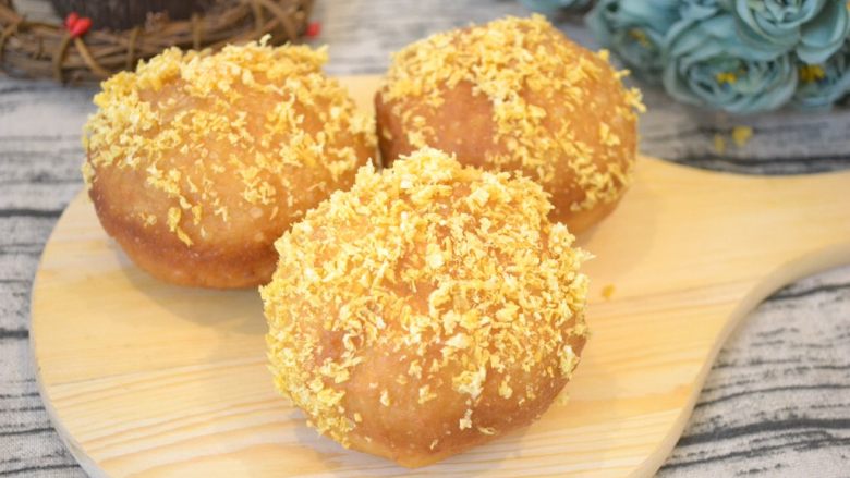 豆沙面包(油炸版),成品。