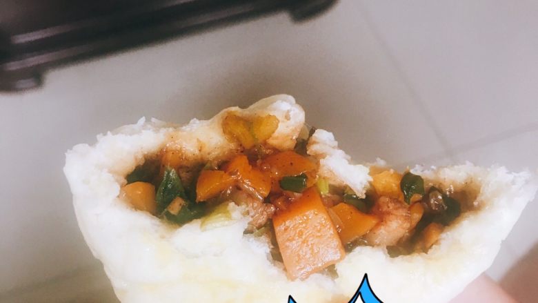 南瓜肉包,嗯,出锅