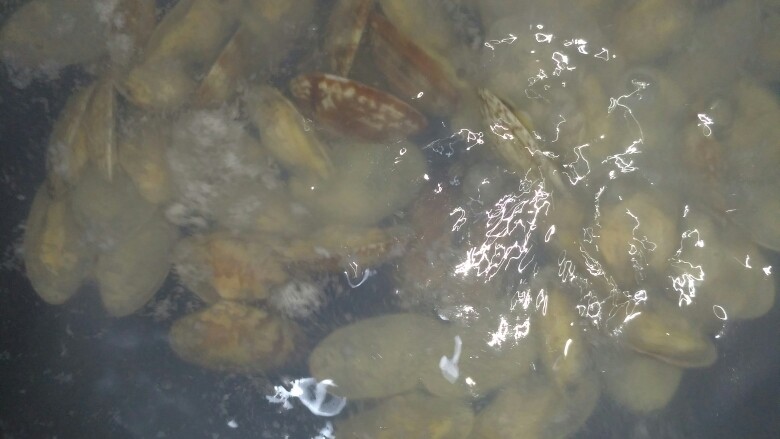 面条🍜,水烧开后,捞掉表面的浮沫