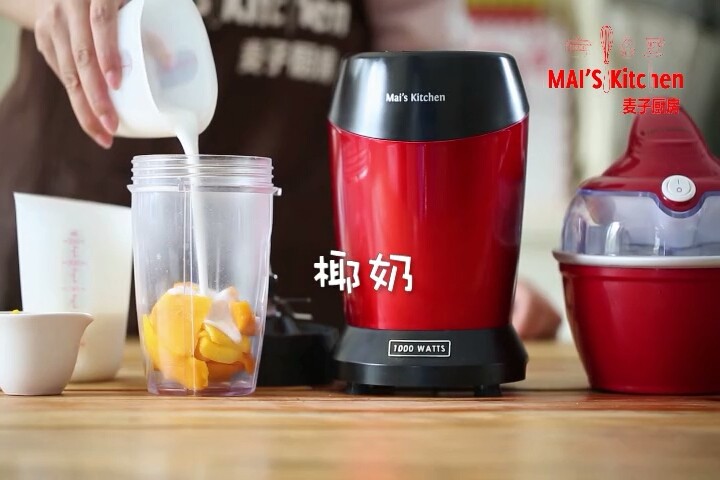 完美的热带组合!芒果椰奶冰淇淋,椰奶