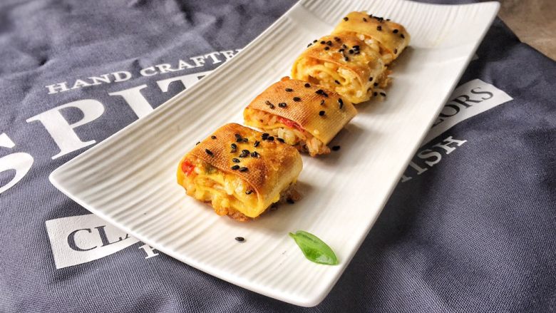 香脆黄金豆皮卷