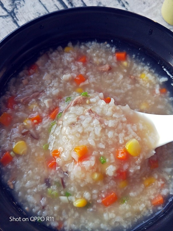 什锦瘦肉粥,吹一吹,迫不及待想尝尝了