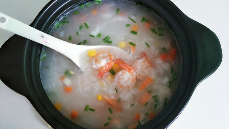 海鲜砂锅粥(宝宝辅食),清淡可口~