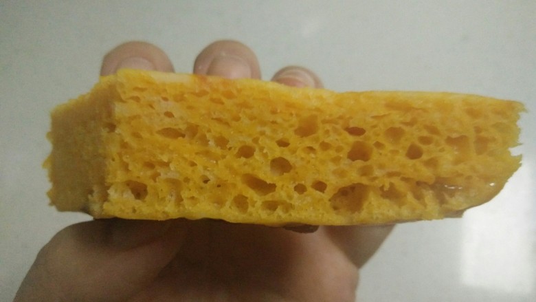 南瓜发糕,来张近的😁