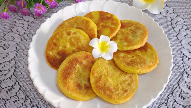 香煎花生南瓜饼,好看又好吃的花生南瓜饼,要不要来一个哈哈~
