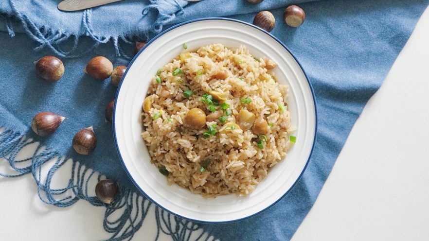 懒人饭之板栗肉丁焖饭