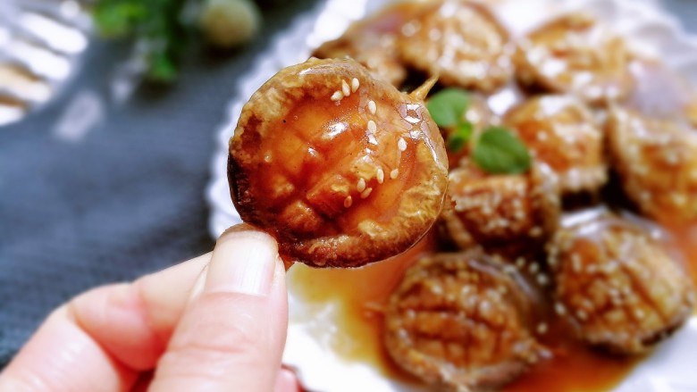 香菇素“鲍鱼”,成品图!