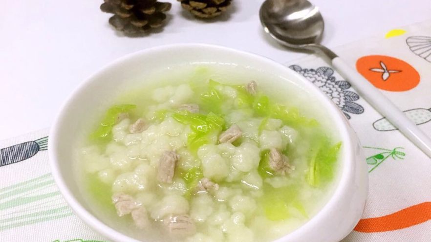 【白菜肉末疙瘩汤】宝宝辅食