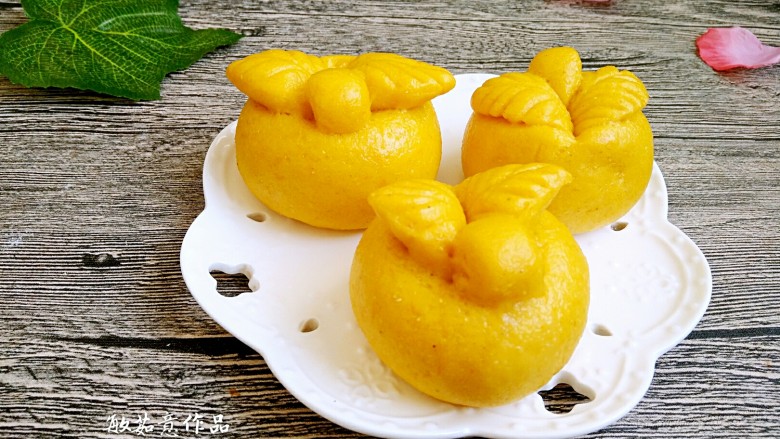 中式点心+南瓜味苹果馒头,敏茹意作品:苹果馒头