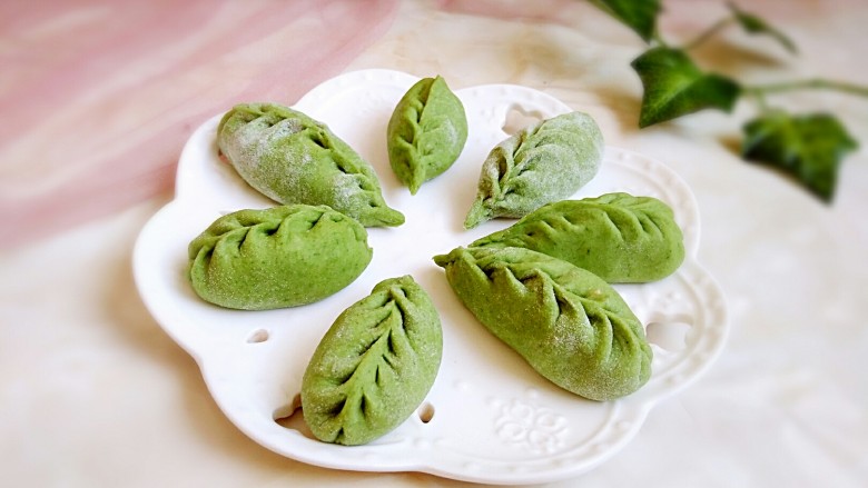 绿叶饺子,敏茹意作品:绿叶饺子
成品图