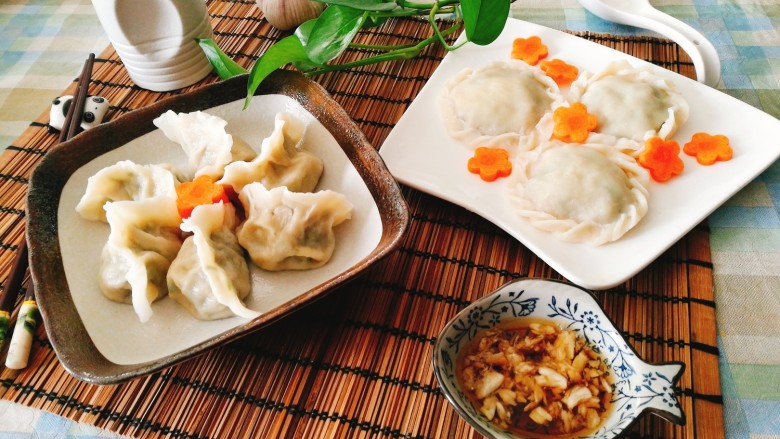 太阳花饺子,摆拍