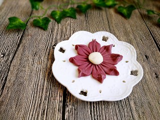 吃出一朵花+紫薯花馒头