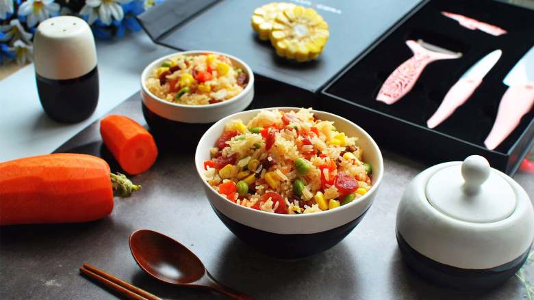 懒人饭:一只番茄饭,成品图