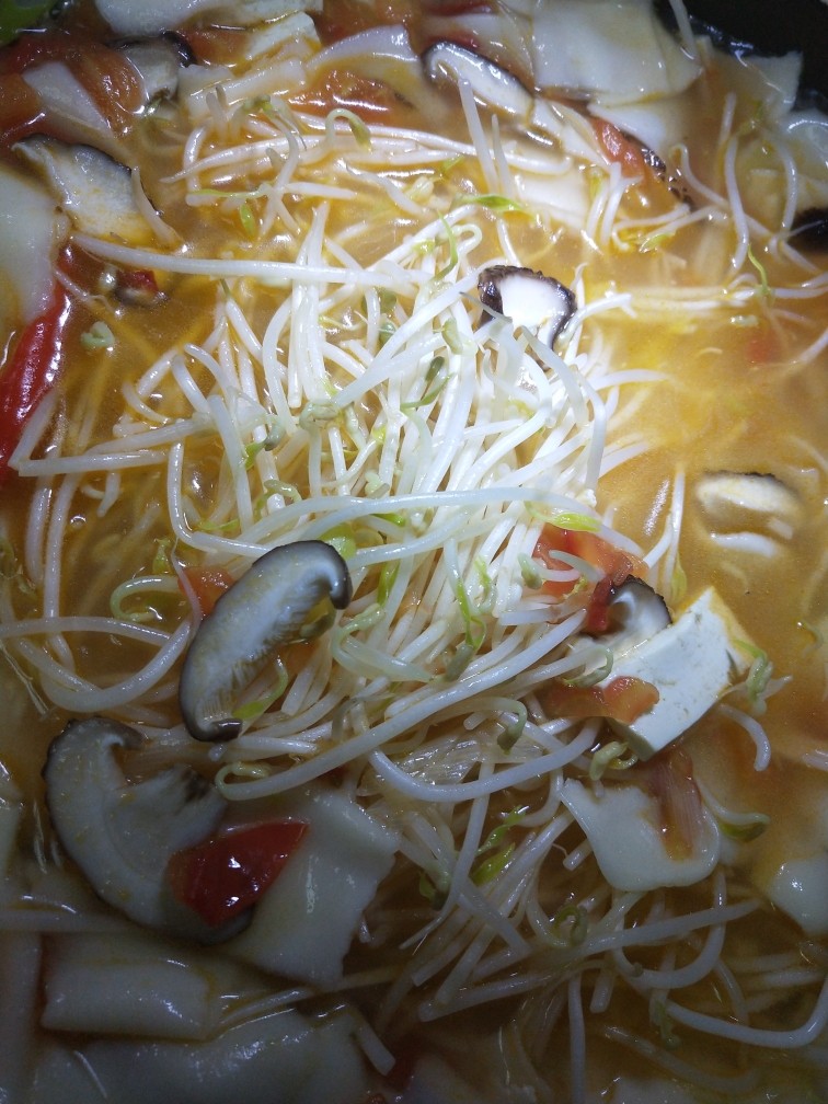 酸辣揪面片,将醒好的面剂子拉长揪成面片,煮开之后加入<a style='color:red;display:inline-block;' href='/shicai/ 120'>豆芽</a>
