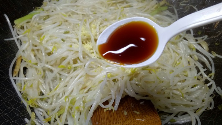 猪油素炒豆芽苗,一勺耗油!