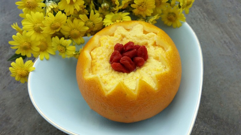 <span style="color:red">香橙</span><span style="color:red">蒸蛋</span>