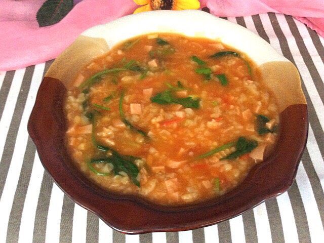 番茄疙瘩汤,盛一碗开饭了,好香