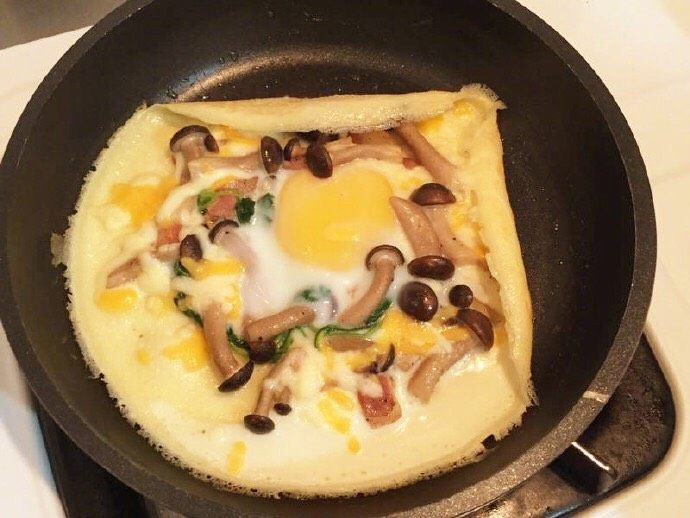 培根可丽饼,如图所示：