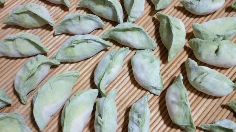 翡翠白菜馅饺子,都办完了