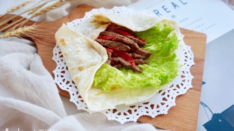 嫩牛肉卷饼#感恩节食谱#,成品