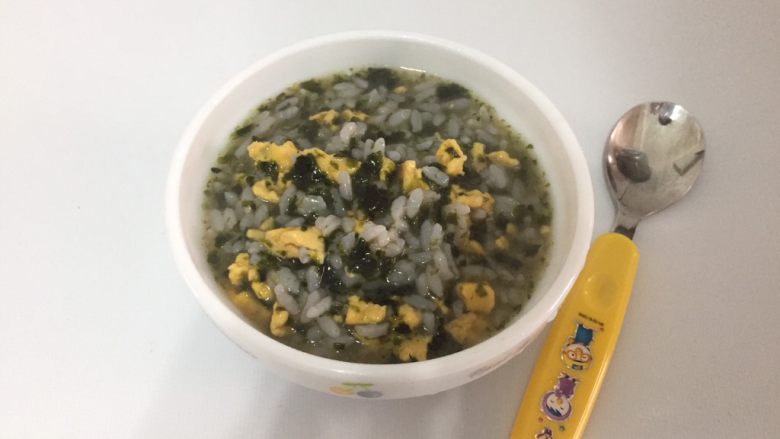 鸡蛋海苔粥