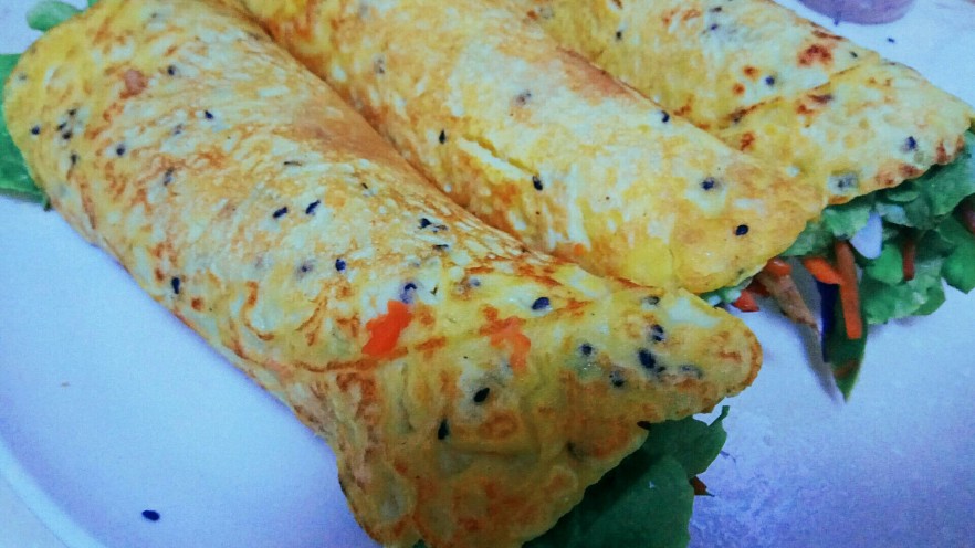 粗粮时蔬鸡肉卷饼