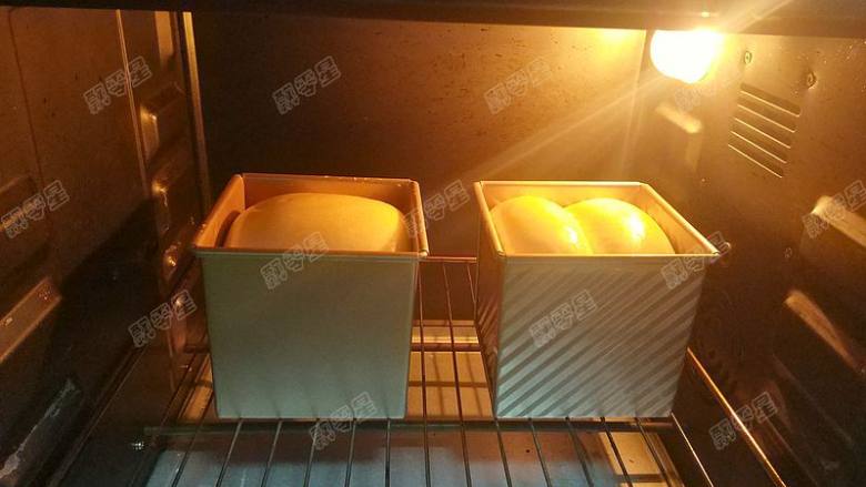 水立方蜂蜜小吐司,放入提前预热的烤箱下层,上下管180度烘烤30分钟