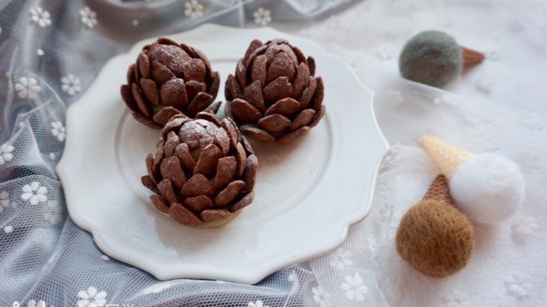 圆土豆+可可麦片土豆泥松塔,圣诞节做起来哦~
