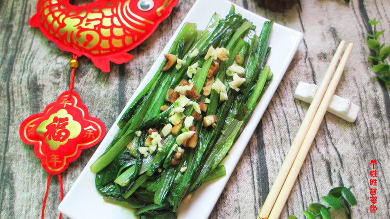 蒜蓉油麦菜,大家可以试试看