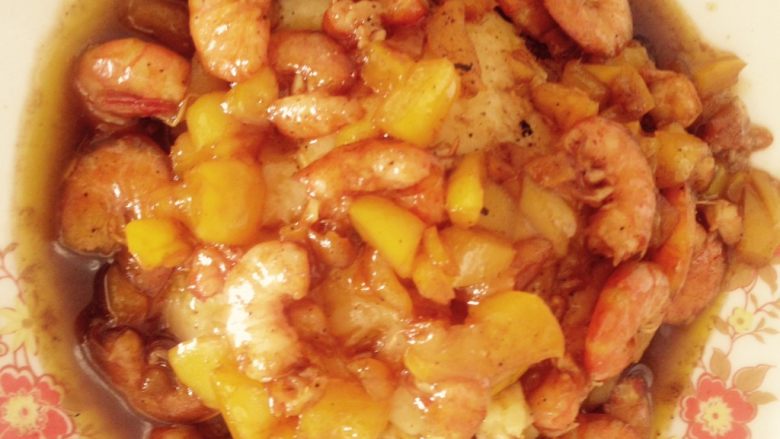 虾仁豆泥,淋盘，盘口香味