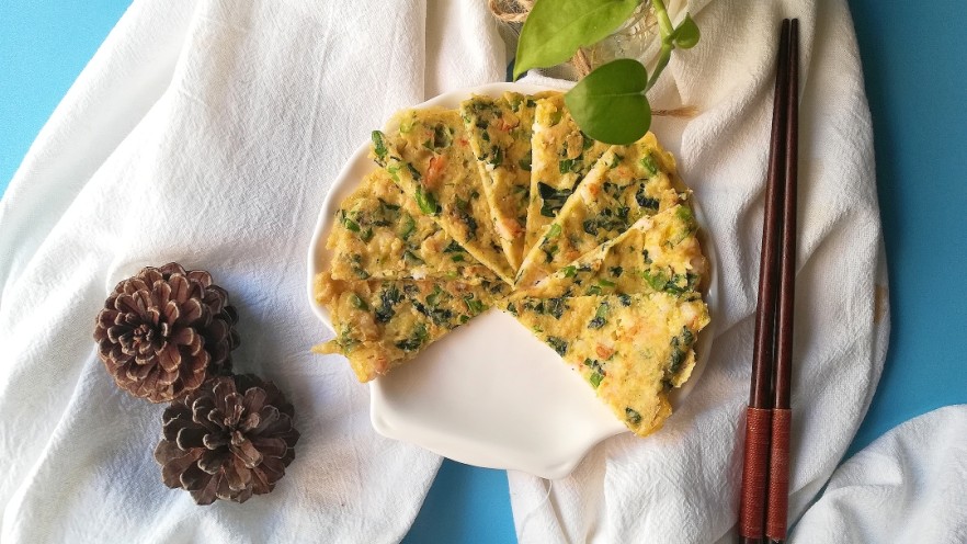 鲜虾油菜饼