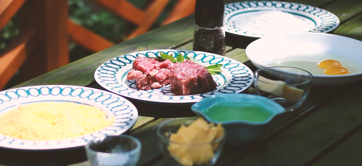 香草芝士乳牛排,准备食材