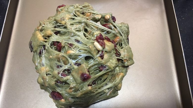 抹茶味雪花酥(内含饼干做法),这是整形的状态,千丝万缕.