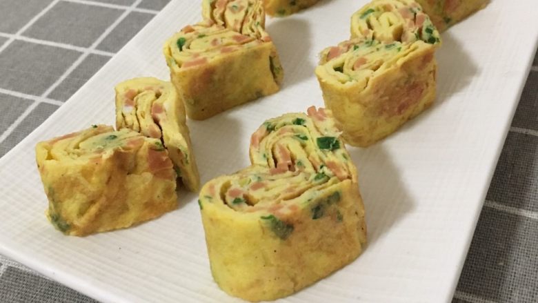 爱心鸡蛋卷