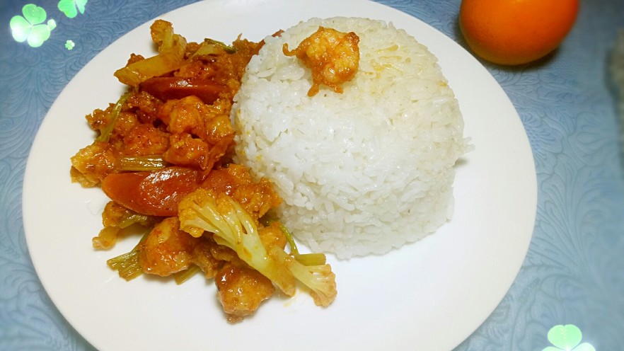 稻花香茄汁虾仁饭