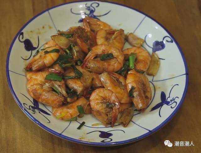 潮汕香葱油爆虾
