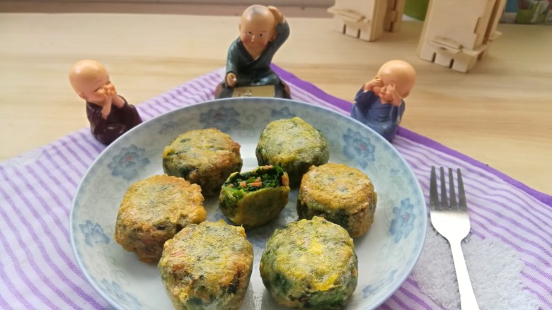 菠菜饼,香喷喷的菠菜饼就可以开吃了!