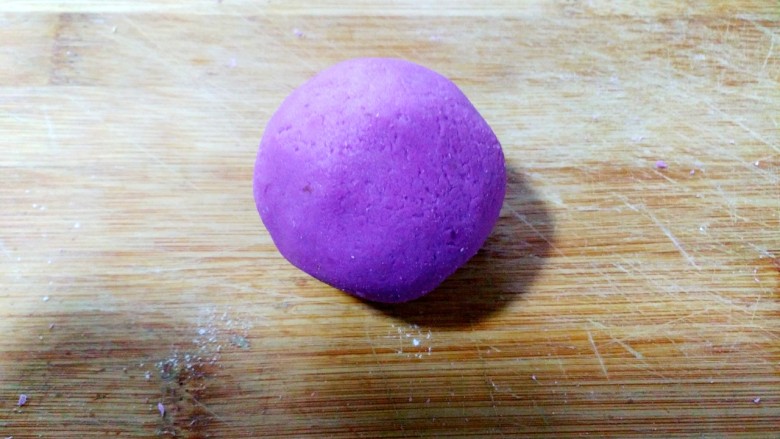 紫薯饼,包好