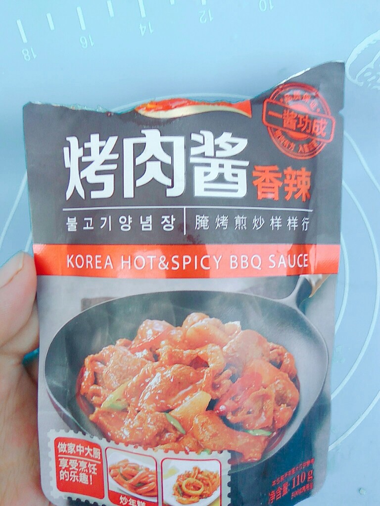 鸡米花,我用的烤肉酱