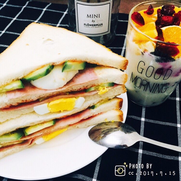 每日快手早餐之三明治,更换食材种类