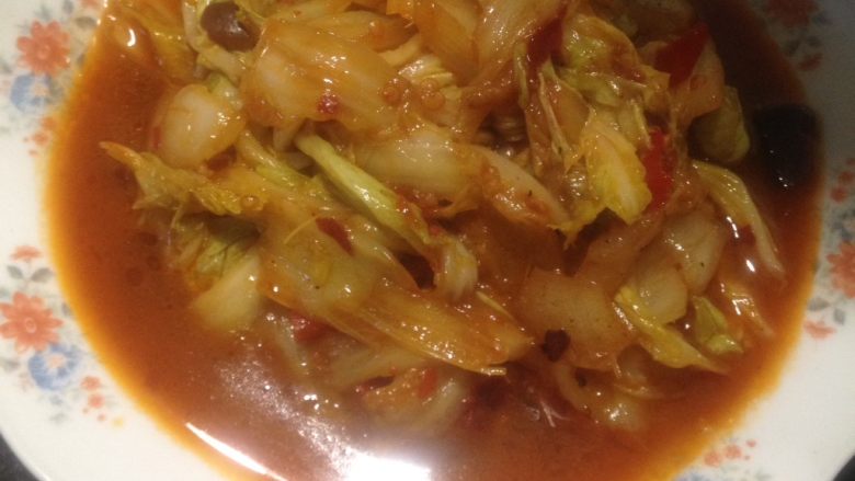 混搭,豆瓣酱翻炒白菜