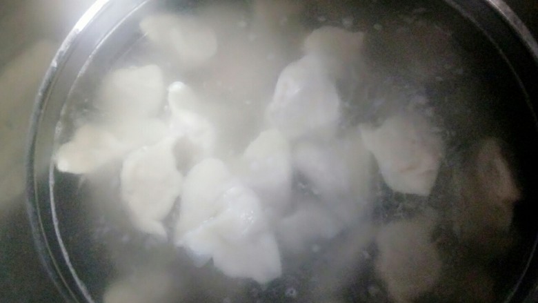 冬至之羊肉馅饺子,烧水,水烧开后下饺子