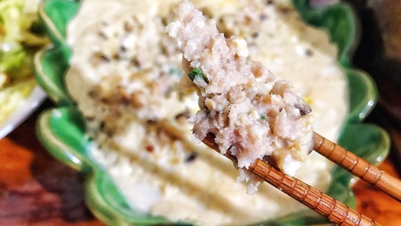 杭帮菜系列之香菇肉糜炖蛋,蒸好了,真心好吃