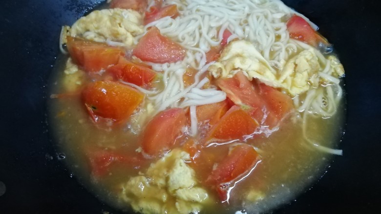 西红柿鸡蛋面,加面条
