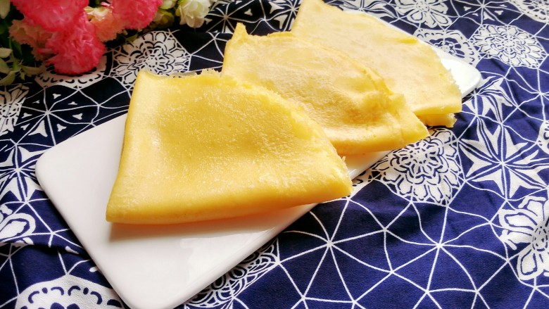 牛奶鸡蛋玉米饼,换一个盘子,也是美美哒!
