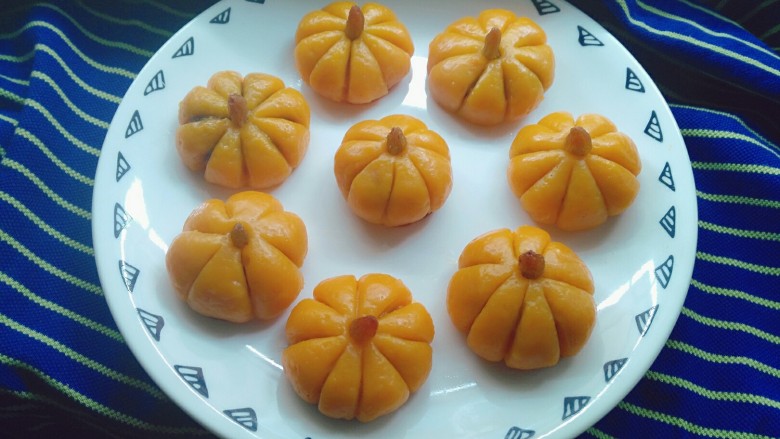 豆沙小南瓜,香甜软糯又赏心悦目